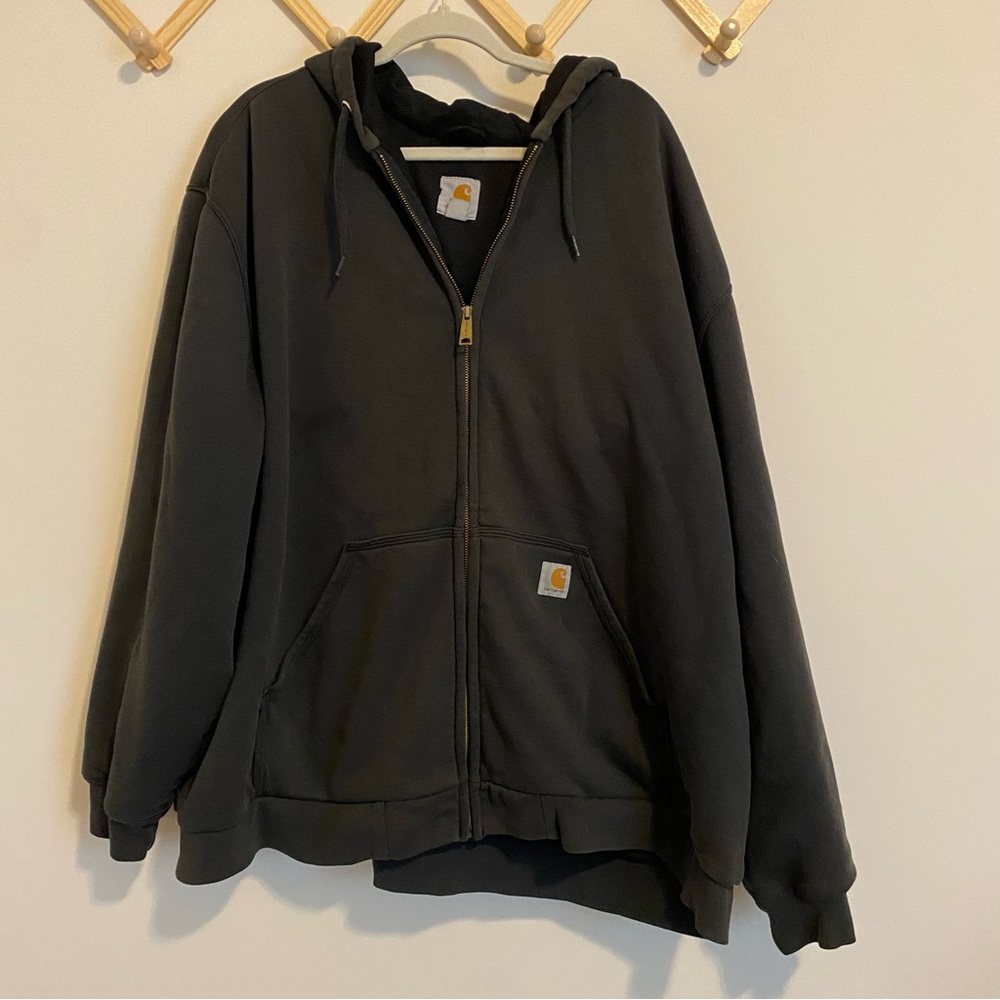 Carhartt Charcoal Gray Rain Defender Zip Up Hoodie 3X